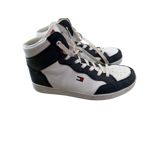 Tommy Hilfiger high top sneakers shoes mens sz 8.5 red,white,blue - Picture 12 of 12